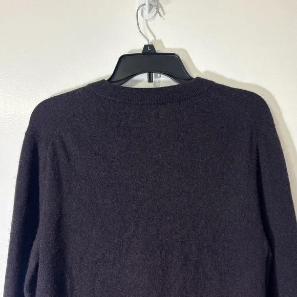 COS Women Wool Minimalist Quiet Luxury Crew Neck Soft Dark Brown Sweater Sz S - Picture 10 of 12